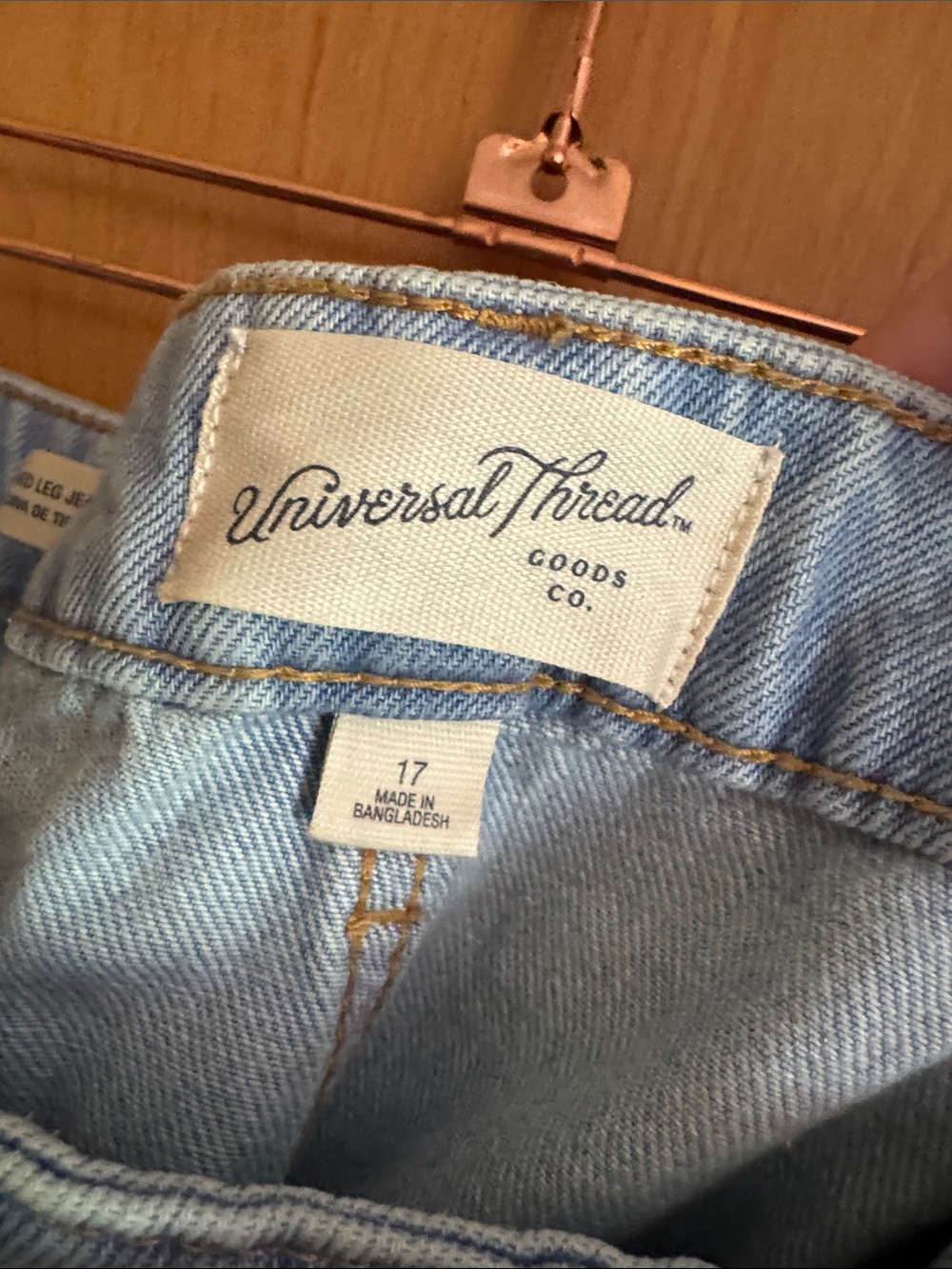 Universal Thread Light Wash Wide Leg Jeans with Frayed Hem - Picture 2 of 5